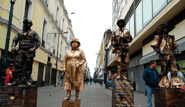 Las estatuas se encuentran ubicadas en el Jirón de la Unión. Foto: difusión