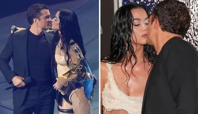 Katy Perry y Orlando Bloom en los VMAs 2024. Foto: composición LR