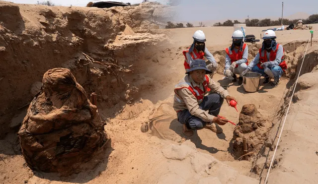 El reciente descubrimiento en Huacachina Seca confirma que este sitio fue utilizado como espacio funerario. Foto: composición de Jazmin Ceras/La República/Andina