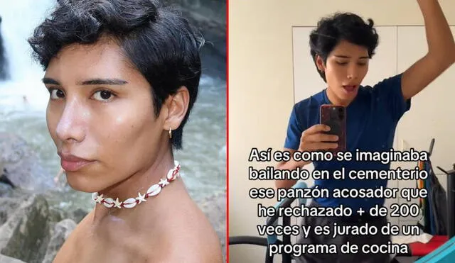 Angelo Alejos sorprendió a sus seguidores al revelar que un conocido personaje de la TV le escribe constantemente. Foto: composición LR/Instagram/captura TikTok