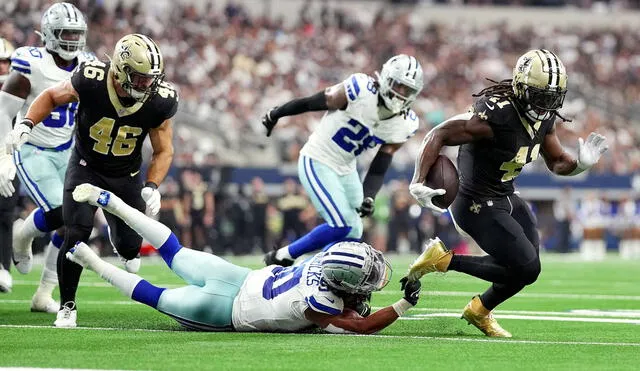 Los New Orleans Saints quebraron el invicto de 16 juegos de los Dallas Cowboys como locales. Foto: AFP