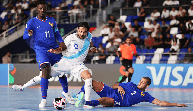 Al cierre del primer tiempo, Guatemala vencía por 3-2 a Francia. Foto: Fedefut Guate