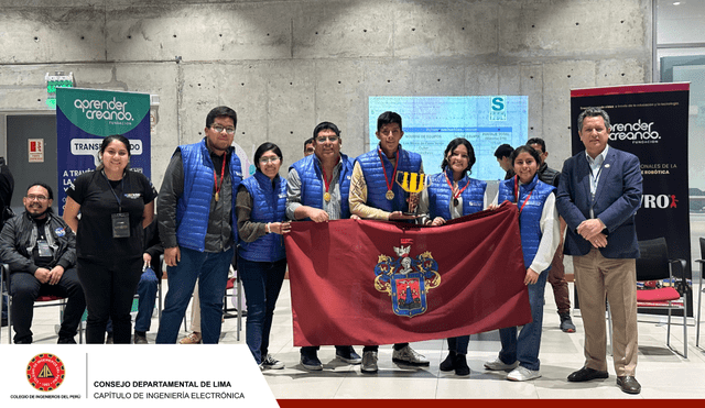  Estudiantes de los distritos de Yarabamba, Tiabaya y Uchumayo representarán a Perú en la Olimpiada Mundial de Robótica 2024. Foto: Colegio de Ingenieros del Perú.   