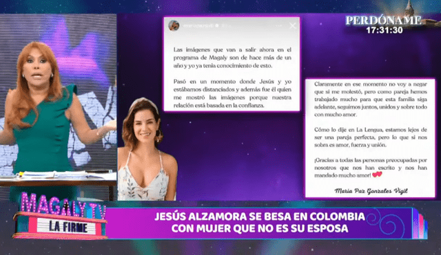 Magaly Medina le dedicó los últimos 8 minutos de su programa para mostrar las imágenes de Jesús Alzamora. Foto: Youtube.