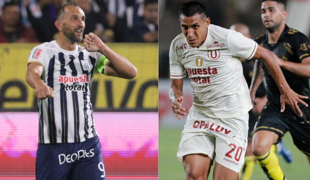 Hernán Barcos y Alex Valera son los máximos goleadores de Alianza Lima y Universitario en la Liga 1 2024. Foto: Composición