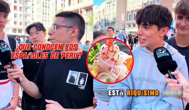 Los jóvenes españoles no dudaron en alabar el ceviche y considerarlo como uno de los mejores platos del país. Foto: composición LR/TikTok/@dieguitosumalavia2.0