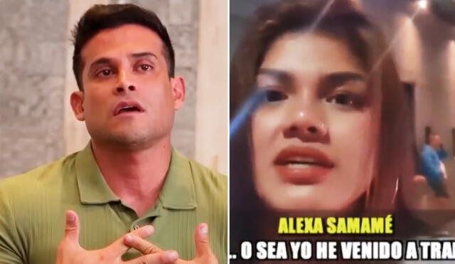 Alexa Samamé reveló que tuvo relación con Christian Domínguez mientras él estaba con Pamela Franco. Foto: composición LR/YouTube/Magaly TV, la firme