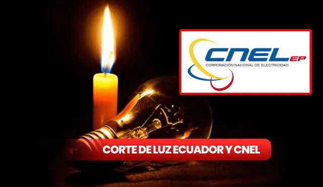 Los cortes de Luz en Ecuador se dieron a conocer por CNEL y el Ministerio de Energía y Minas. Foto: composición LR/ CNEL/ X