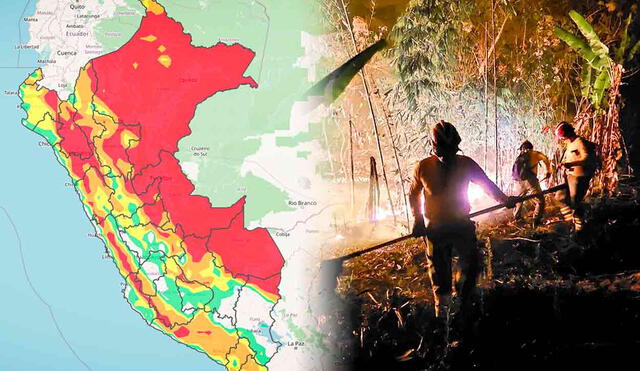 Incendios forestales en Perú que han dejado 16 muertos y graves daños en cultivos. Foto: composición LR/difusión