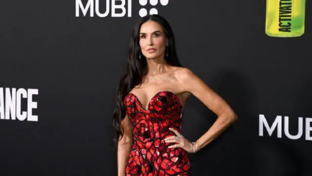 Demi Moore presenta cinta 'La Sustancia' en el avant premiere en Los Ángeles. En Perú se estrena el 26 de septiembre.Foto: AFP