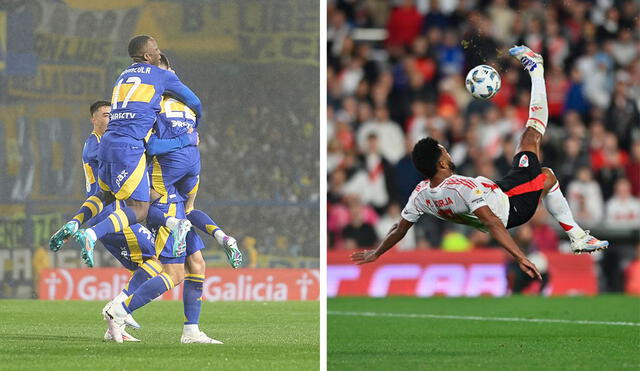 Boca Juniors ganó el último clásico 3-2 en abril de este año. Foto: composición LR/Boca Juniors/River Plate/X