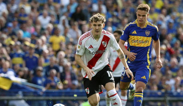 Boca Juniors enfrentó a River Plate en La Bombonera por la fecha 15 de la Liga Profesional. Foto: AFP