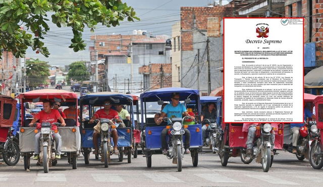 MTC propone el marco regulador para el transporte de personas en mototaxis. Foto: Andina