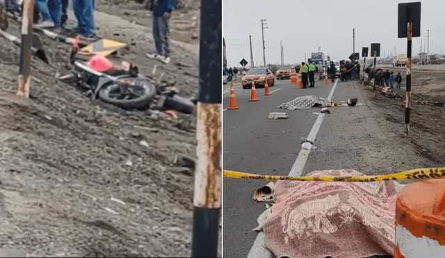 Agentes de la policía llegaron para acordonar la zona del accidente. Foto: Difusión