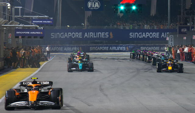 El GP de Singapur 2024 se corre a 62 vueltas. Foto: Fórmula 1