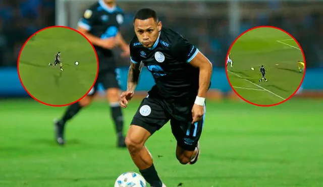 Bryan Reyna asistió para el último gol de Belgrano sobre Atlético Tucumán. Foto: composición LR/captura de ESPN