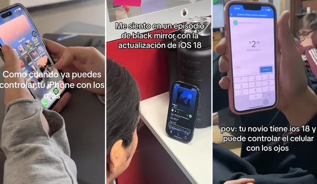 Además del seguimiento ocular, iOS 18 trae consigo una serie de funcionalidades que mejoran la experiencia del usuario. Foto: Composición LR | TikTok.