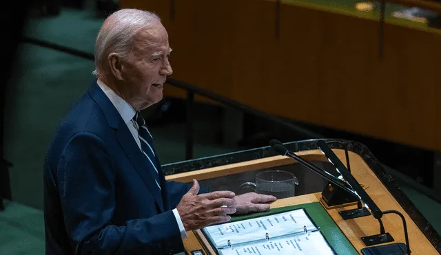 En última conferencia ante la Asamblea General de la ONU, Joe Biden habló sobre diversos temas de la coyuntura mundial. Foto: AFP