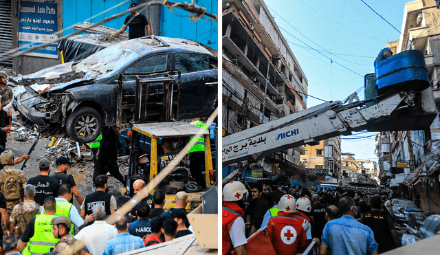 Los bombardeos, centrados principalmente en el sur y el este de Líbano, causaron hasta la fecha más de 500 muertos y 1.800 heridos. Foto: Composición LR/AFP.