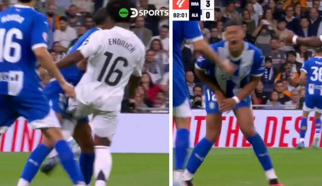 Endrick ingresó en el segundo tiempo en la victoria del Real Madrid ante Alavés. Foto: captura/DSports