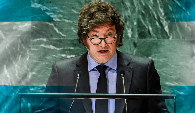 Milei centró sus críticas en la Agenda 2030 y el Pacto del Futuro, dos programas respaldados por la mayoría de los 193 miembros de la ONU. Foto: Composición LR/AFP.