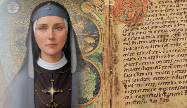 Hildegarda de Bingen, abadesa y mística del siglo XII, rompió tabúes sobre la sexualidad femenina en su obra "Causa et Curae", describiendo el placer y la salud en el cuerpo femenino. Foto: composición LR//Facsimile Finder