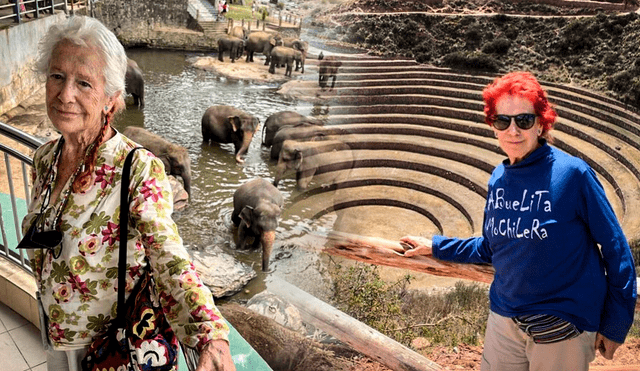 Kandy, la abuelita mochilera e influencer de 89 años viajo varias veces a Perú. Foto: composición LR