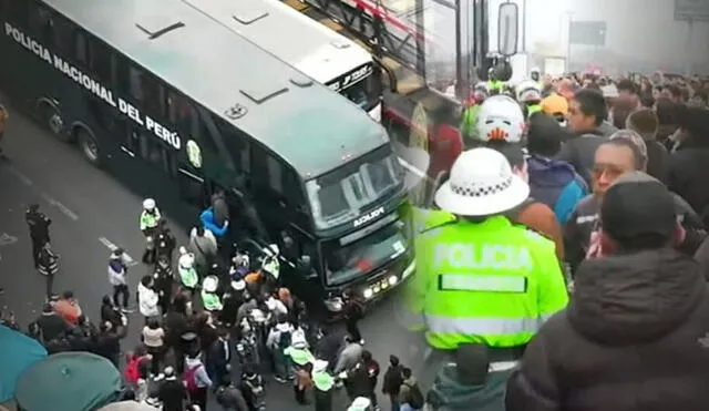 Estos son los paraderos de los buses de la Policía Nacional de Perú para facilitar el transporte público frente al PARO NACIONAL. Foto: composición LR / Fotocaptura Latina