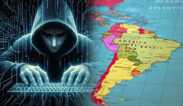 El informe destaca que mayo y junio fueron los meses más críticos para dicha nación. México, Ecuador, Brasil y Argentina también figuran entre los países afectados por el creciente malware en la región. Foto.: composición LR/Mappin/Copilot