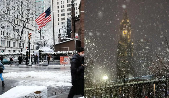 Los nevados rascacielos de Nueva York crean un paisaje urbano único y mágico durante el invierno. Foto: composición LR/Turismo en NY/Nueva York Habitad