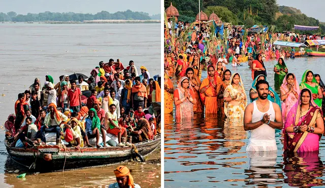 Este trágico evento es el más grave en una década en India y subraya el riesgo de accidentes en festividades religiosas. Foto: Composición LR/AFP.