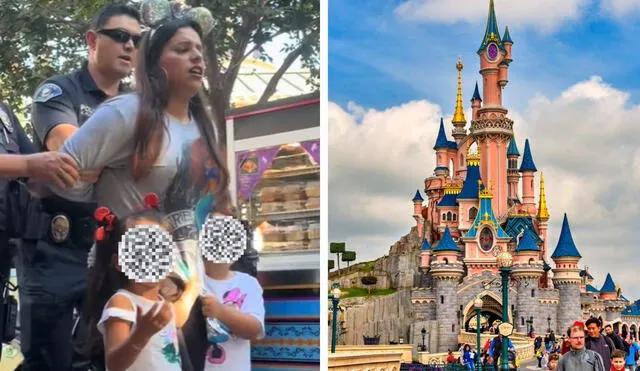 Mujer es arrestada en Disneyland, California. Foto: composición LR/ TMZ/ TikTok