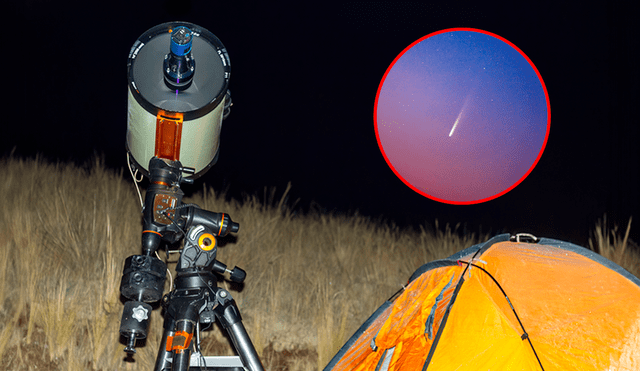 Los hermanos se trasladaron desde Huancayo a Junín para tomar la foto del cometa. Foto: José y Hugo Santivañez