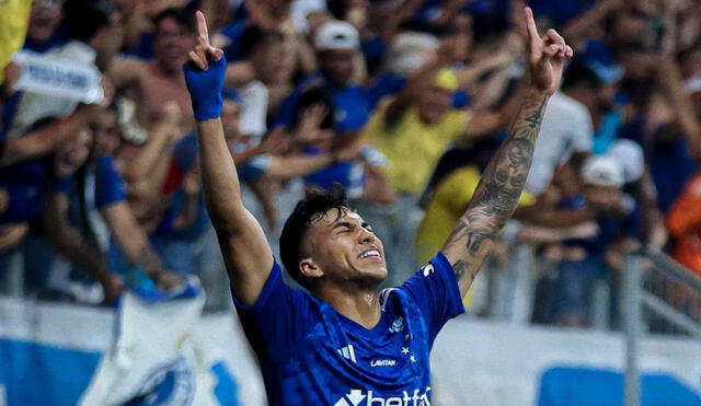 Kaio Jorge anotó el gol para Cruzeiro en Brasil ante Libertad. Foto: Conmebol Sudamericana