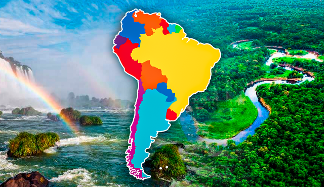 Las Cataratas del Iguazú y la región del Amazonas, ambas maravillas naturales, están ubicadas en Brasil. Foto: composición LR/Loving Argentina/Plataforma 10/Mapas