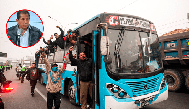 Luis Valeriano no descartó que se realice un paro nacional de transportistas ante la inacción del Estado. Foto: composición/LR