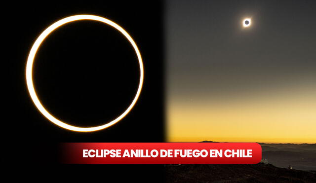 Chile será uno de dos países en toda Latinoamérica que podrá ver a plenitud el eclipse Anillo de Fuego de octubre. Foto: composición LR / AFP