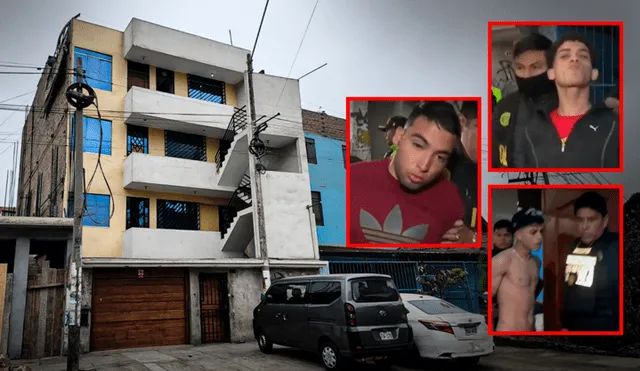 Inmueble fue allanado y tres ciudadanos fueron detenidos por presuntamente  estar involucrados en actos extorsivos. Foto: composición de Jazmin Ceras/ captura de América TV/ Kevinn García LR