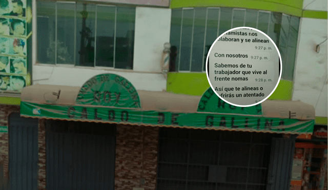 La extorsión contra la dueña del chifa comenzó hace más de 15 días. Foto: captura RPP