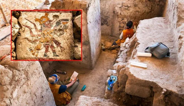 En Pañamarca, se descubrió un trono de adobe rodeado de imágenes de una mujer poderosa recibiendo ofrendas de hombres, destacando su estatus. Foto: composición LR/Andina