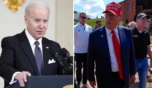 Joe Biden desmiente versión de Donald Trump sobre apoyar a damnificados de Georgia. Foto: composición LR/ El País