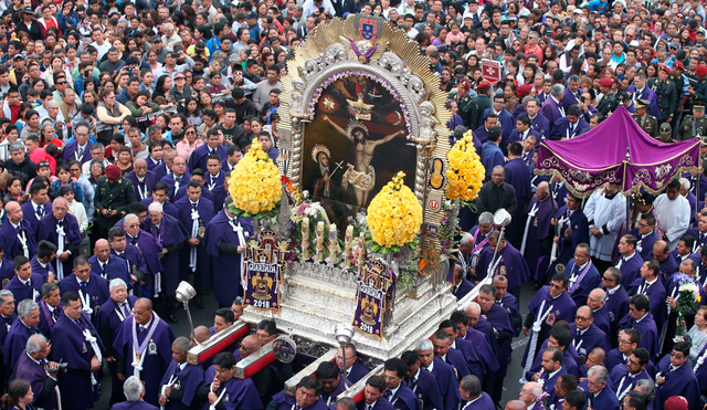 La primera fecha del recorrido del Señor de los Milagros será este sábado 5 de octubre. Foto: Andina