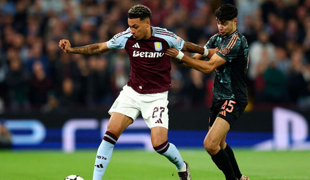 Aston Villa enfrentó a Bayern Múnich en Inglaterra por la UEFA Champions League. Foto: AFP