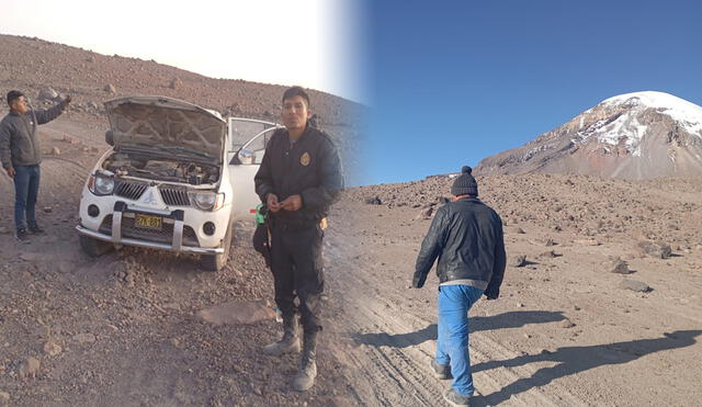 Turistas fueron encontrados cerca al nevado Coropuna. Foto: composición LR/PNP