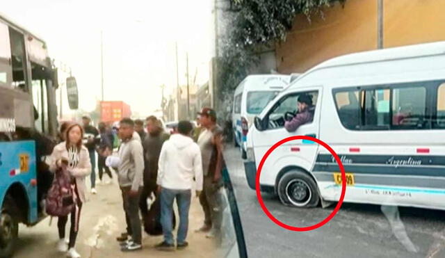 Durante el paro de transportistas en el Callao, un grupo de personas generó caos, con bloqueos y ataques a autos colectivos. Foto: composición LR/canal N