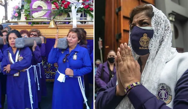 La primera procesión del Señor de los Milagros será el 5 de octubre de 2024. Foto: Andina/LR