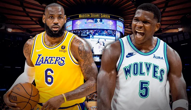 El duelo de pretemporada de la NBA inicia con Los Angeles Lakers vs. Minnesota Timbers. Foto: composición LR/AFP