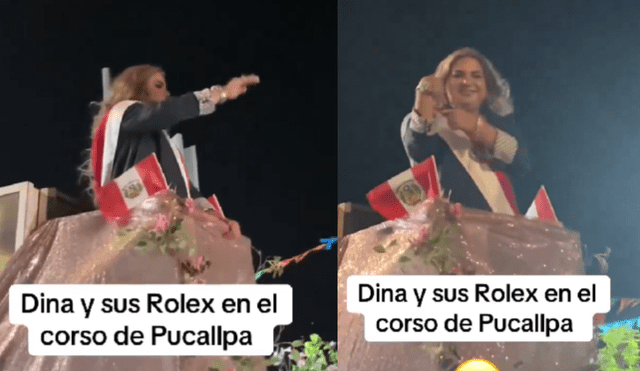 Dina Boluarte fue muy cuestionada debido a ostentosos Rolex con los que solía lucirse. Foto: captura X