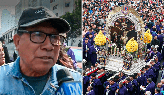 Miles de fieles salen a las calles acompañar la sagrada imagen del Señor de los Milagros. Foto: La República