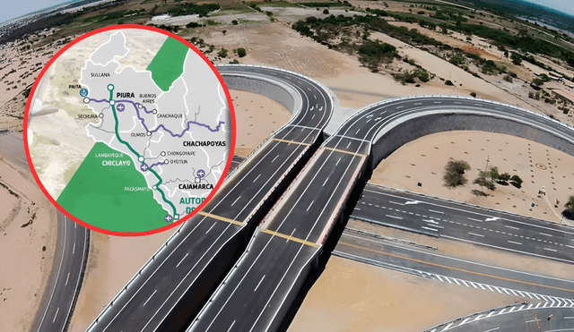 La Autopista del Sol corresponde al tramo de la Panamericana Norte, desde el Km. 557+011 hasta el Km. 1032+000. Foto: composición LR/Proinversión/Ositrán